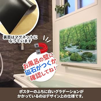 Amazon.co.jp: 奥入瀬渓流【お風呂ポスター】マグネットシート製